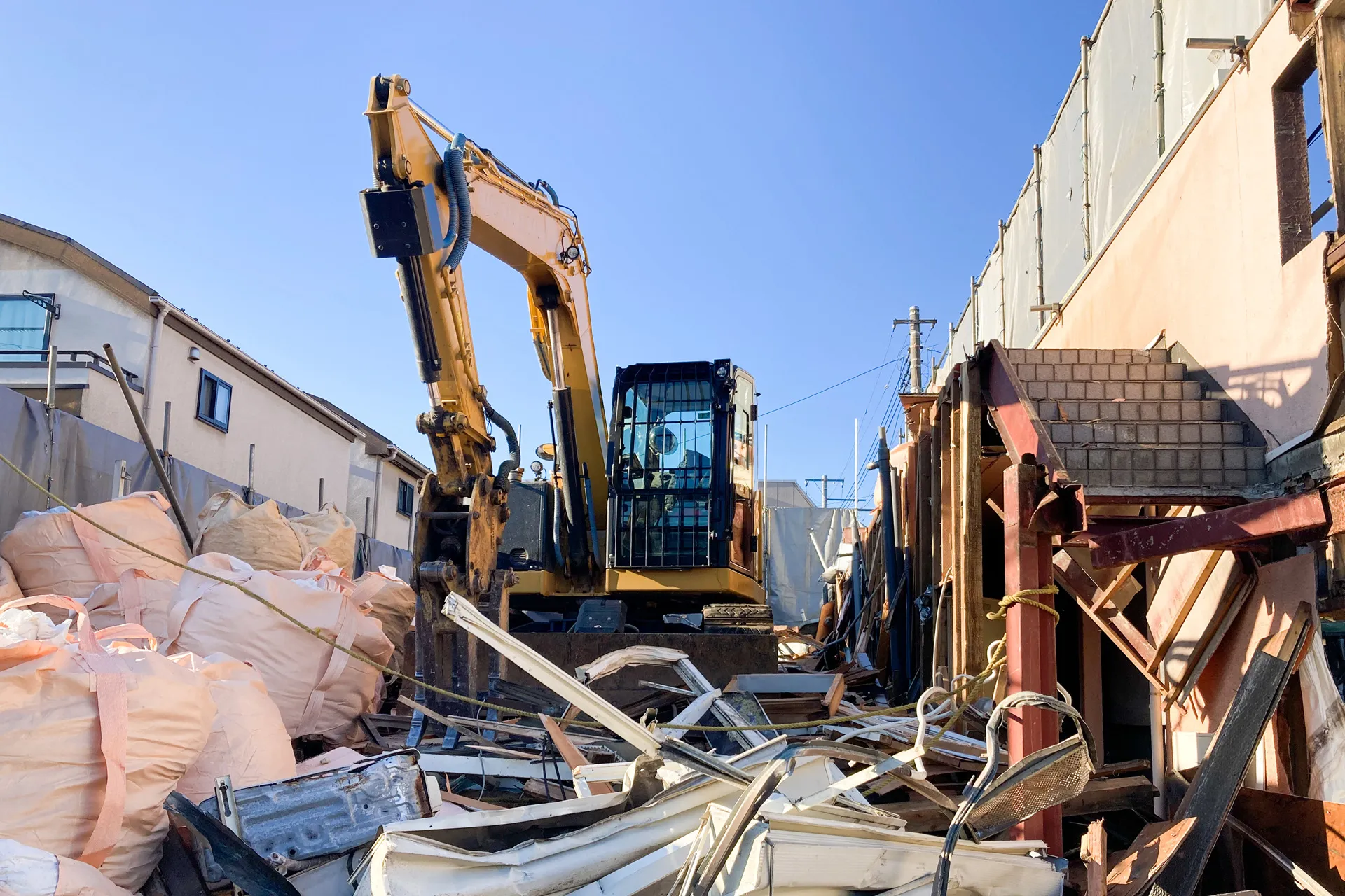 解体作業風景