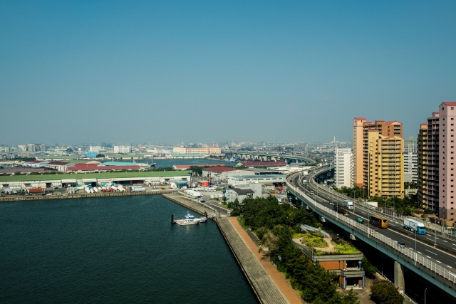 泉大津市の上空画像