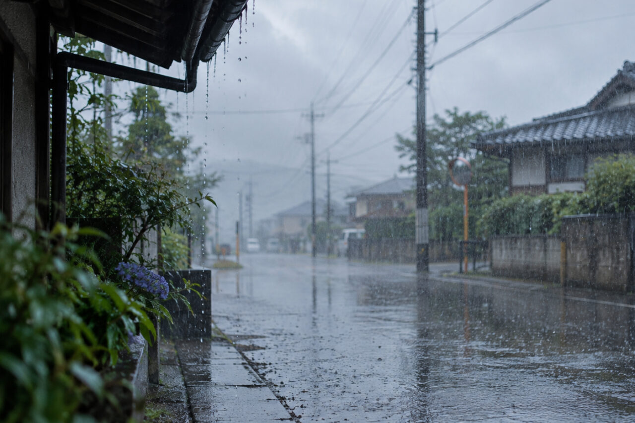 雨天時の外の様子