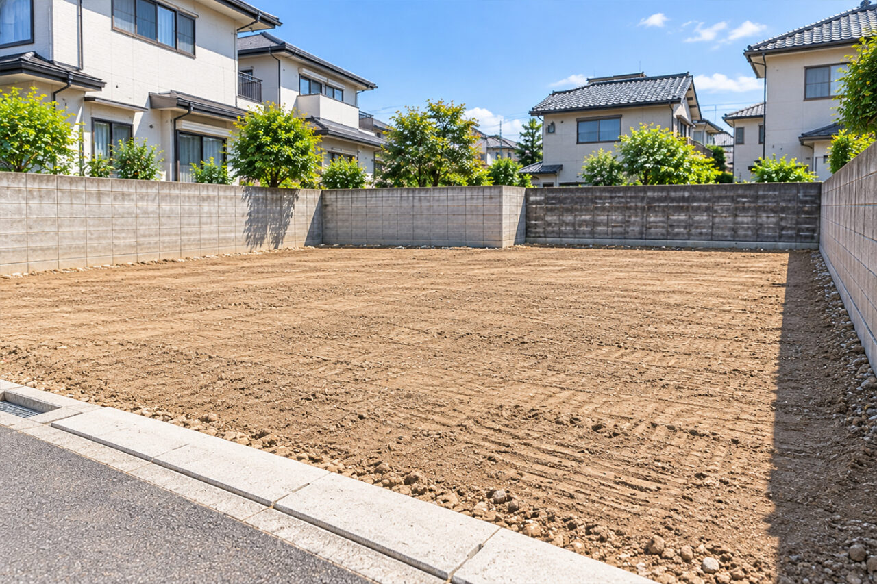 解体工事が完了した空き地